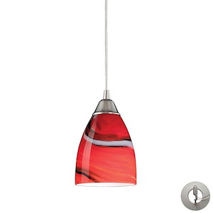 Pierra - 9.5W 1 LED Mini Pendant in Transitional Style with Boho and Eclectic inspirations - 8 Inches tall and 5 inches wide
