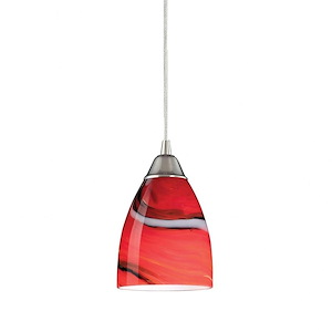 Pierra - 9.5W 1 LED Mini Pendant in Transitional Style with Boho and Eclectic inspirations - 8 Inches tall and 5 inches wide - 1208919