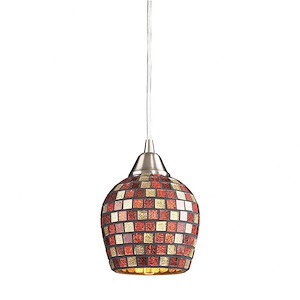 Fusion - 9.5W 1 LED Mini Pendant in Transitional Style with Boho and Eclectic inspirations - 7 Inches tall and 5 inches wide - 1208749