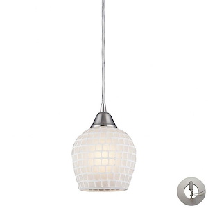 Fusion - 9.5W 1 LED Mini Pendant in Transitional Style with Boho and Eclectic inspirations - 7 Inches tall and 5 inches wide