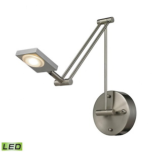 Reilly - 4.8W 1 LED Swingarm Wall Sconce in Modern/Contemporary Style with Urban and Art Deco inspirations - 5 Inches tall and 5 inches wide