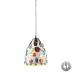 Gemstone - 9.5W 1 LED Mini Pendant in Modern/Contemporary Style with Southwestern and Boho inspirations - 8 Inches tall and 6 inches wide - 1208750