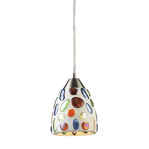 Gemstone - 9.5W 1 LED Mini Pendant in Modern/Contemporary Style with Southwestern and Boho inspirations - 8 Inches tall and 6 inches wide - 408563