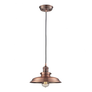 Newberry - 1 Light Mini Pendant in Transitional Style with Modern Farmhouse and Urban/Industrial inspirations - 7 Inches tall and 11 inches wide - 421944