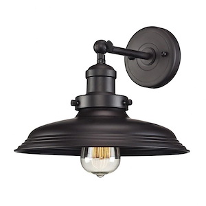 Newberry - 1 Light Wall Sconce in Transitional Style with Modern Farmhouse and Urban/Industrial inspirations - 9 Inches tall and 11 inches wide