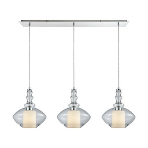 Alora - 3 Light Linear Mini Pendant in Modern/Contemporary Style with Mid-Century and Scandinavian inspirations - 12 Inches tall and 36 inches wide - 613870