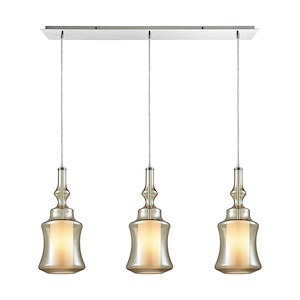 Alora - 3 Light Linear Mini Pendant in Modern/Contemporary Style with Mid-Century and Scandinavian inspirations - 18 Inches tall and 36 inches wide - 1208915