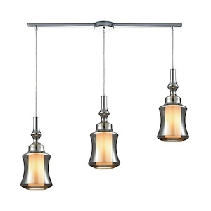 Alora - 3 Light Linear Mini Pendant In Mid-Century Modern Style-18 Inches Tall and 36 Inches Wide - 1303373