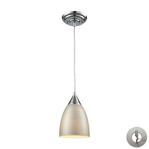 Merida - 1 Light Mini Pendant in Modern/Contemporary Style with Coastal/Beach and Art Deco inspirations - 9 Inches tall and 6 inches wide