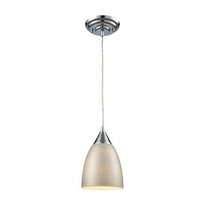 Merida - 1 Light Mini Pendant in Transitional Style with Scandinavian and Coastal/Beach inspirations - 9 Inches tall and 6 inches wide