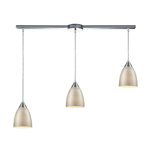 Merida - 3 Light Linear Mini Pendant in Transitional Style with Scandinavian and Coastal/Beach inspirations - 9 Inches tall and 36 inches wide - 1208917