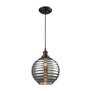 Ridley - 1 Light Pendant In Modern Style-13 Inches Tall and 10 Inches Wide