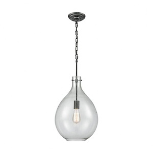 Sunderland - 1 Light Mini Pendant in Transitional Style with Country/Cottage and Modern Farmhouse inspirations - 24 Inches tall and 12 inches wide