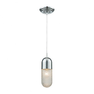 Capsula - 1 Light Mini Pendant in Modern/Contemporary Style with Art Deco and Mid-Century Modern inspirations - 11 Inches tall and 4 inches wide