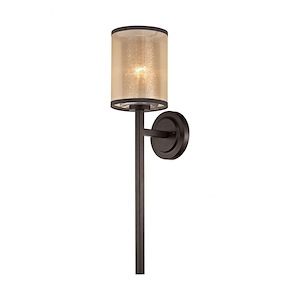 Diffusion - 1 Light Wall Sconce in Transitional Style with Luxe/Glam and Mid-Century Modern inspirations - 24 Inches tall and 6 inches wide - 522057