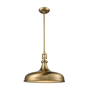 Rutherford - 1 Light Pendant in Transitional Style with Urban/Industrial and Modern Farmhouse inspirations - 14 Inches tall and 18 inches wide - 750293