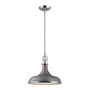 Rutherford - 1 Light Pendant in Transitional Style with Urban/Industrial and Modern Farmhouse inspirations - 13 Inches tall and 15 inches wide - 750294