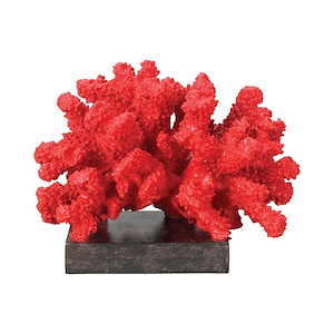 Island Coral - Transitional Style w/ Coastal/Beach inspirations - Composite A-Fire - 5 Inches tall 6 Inches wide