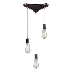 Menlow Park - 3 Light Linear Pendant in Transitional Style with Urban/Industrial and Modern Farmhouse inspirations - 3 Inches tall and 5 inches wide - 408615