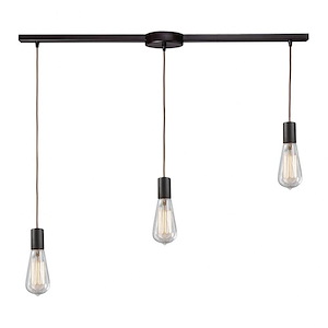 Menlow Park - 3 Light Linear Pendant in Transitional Style with Urban/Industrial and Modern Farmhouse inspirations - 3 Inches tall and 5 inches wide