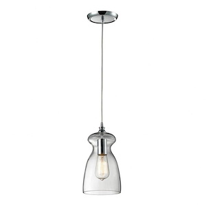 Menlow Park - 1 Light Mini Pendant in Transitional Style with Retro and Scandinavian inspirations - 11 Inches tall and 6 inches wide