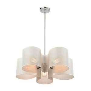Santa Barbara - 5 Light Chandelier in Modern/Contemporary Style with Mid-Century and Retro inspirations - 7 Inches tall and 24 inches wide