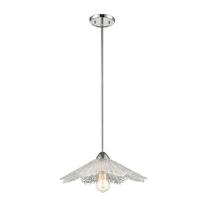 Radiance - 1 Light Pendant in Transitional Style with Art Deco and Luxe/Glam inspirations - 6 Inches tall and 16 inches wide - 925485