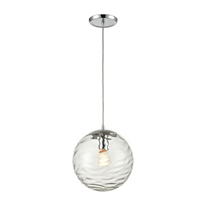 Water&#39;s Edge - 1 Light Mini Pendant in Modern/Contemporary Style with Retro and Coastal/Beach inspirations - 11 Inches tall and 10 inches wide