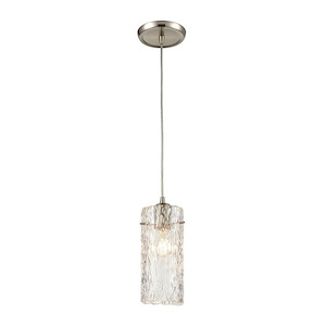 Roubaix - 1 Light Mini Pendant in Transitional Style with Nature-Inspired/Organic and Southwestern inspirations - 10 Inches tall and 5 inches wide - 921271