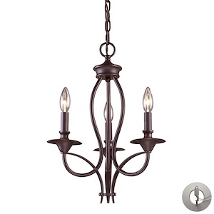 Medford - 3 Light Chandelier in Transitional Style with Country/Cottage and Rustic inspirations - 19 Inches tall and 14 inches wide
