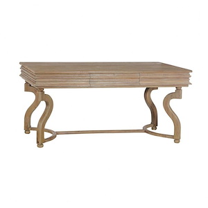 Charleston - Traditional Style w/ ModernFarmhouse inspirations - Mahogany 3-Drawer Desk - 31 Inches tall 64 Inches wide