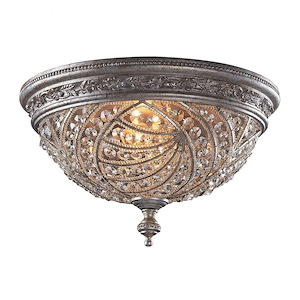 Renaissance - 4 Light Flush Mount in Traditional Style with Victorian and French Country inspirations - 11 Inches tall and 16 inches wide