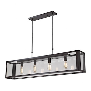 Parameters - 4 Light Chandelier in Modern/Contemporary Style with Modern Farmhouse and Urban inspirations - 51 Inches tall and 8 inches wide - 408577