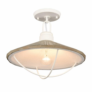 Cape May - 1 Light Semi-Flush Mount In Coastal Style-12 Inches Tall and 14 Inches Wide - 1118138