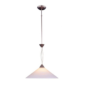 Elysburg - 9.5W 1 LED Pendant in Transitional Style with Art Deco and Retro inspirations - 34 Inches tall and 16 inches wide - 408569