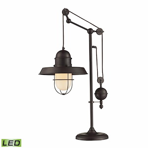 Farmhouse - 9W 1 LED Desk Lamp In Industrial Style-32 Inches Tall and 17 Inches Wide - 1303444