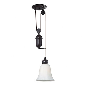 Farmhouse - 9.5W 1 LED Adjustable Pendant in Transitional Style with Vintage Charm and Modern Farmhouse inspirations - 70 by 7 inches wide - 408672