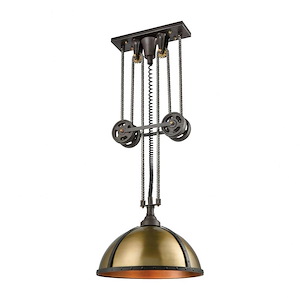 Torque - 3 Light Pulldown Chandelier in Transitional Style with Urban/Industrial and Modern Farmhouse inspirations - 85 Inches tall and 20 inches wide - 613942