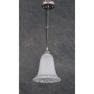 Free Formed Ice - 1 Light Pendant-16 Inches Tall