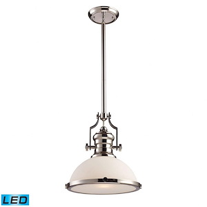 Chadwick - 1 Light Pendant in Transitional Style with Modern Farmhouse and Urban/Industrial inspirations - 14 Inches tall and 13 inches wide