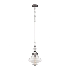 Gramercy - 1 Light Mini Pendant in Transitional Style with Urban/Industrial and Modern Farmhouse inspirations - 18 Inches tall and 11 inches wide