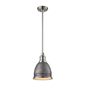 Carolton - 1 Light Mini Pendant in Transitional Style with Urban/Industrial and Modern Farmhouse inspirations - 12 Inches tall and 8 inches wide