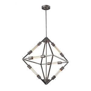 Laboratory - 6 Light Chandelier in Modern/Contemporary Style with Urban and Modern Farmhouse inspirations - 28 Inches tall and 20 inches wide - 459666