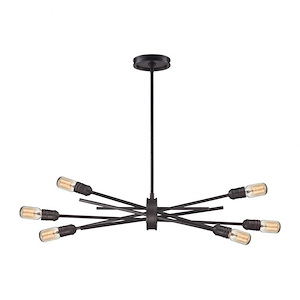 Xenia - 6 Light Chandelier in Modern/Contemporary Style with Mid-Century and Retro inspirations - 16 Inches tall and 31 inches wide - 459664