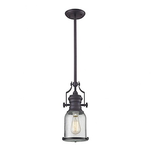 Chadwick - 1 Light Mini Pendant in Transitional Style with Modern Farmhouse and Urban/Industrial inspirations - 14 Inches tall and 8 inches wide - 1208844