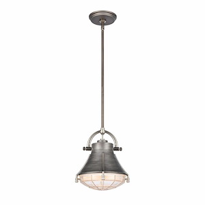 Urbanite - 1 Light Mini Pendant In Industrial Style-10.5 Inches Tall and 9 Inches Wide