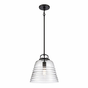 Current - 1 Light Pendant In Industrial Style-12 Inches Tall and 12 Inches Wide