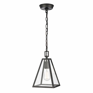 Tangent - 1 Light Mini Pendant In Modern Style-12 Inches Tall and 7 Inches Wide
