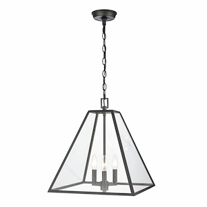 Tangent - 3 Light Pendant In Modern Style-17.5 Inches Tall and 16 Inches Wide