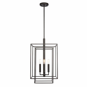 Kinsley - 4 Light Pendant In Modern Style-24 Inches Tall and 14 Inches Wide